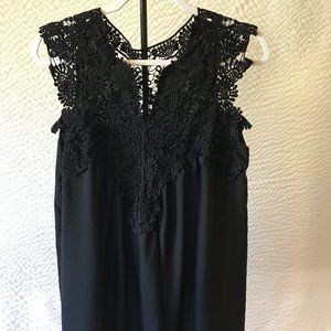 Sleeveless black top